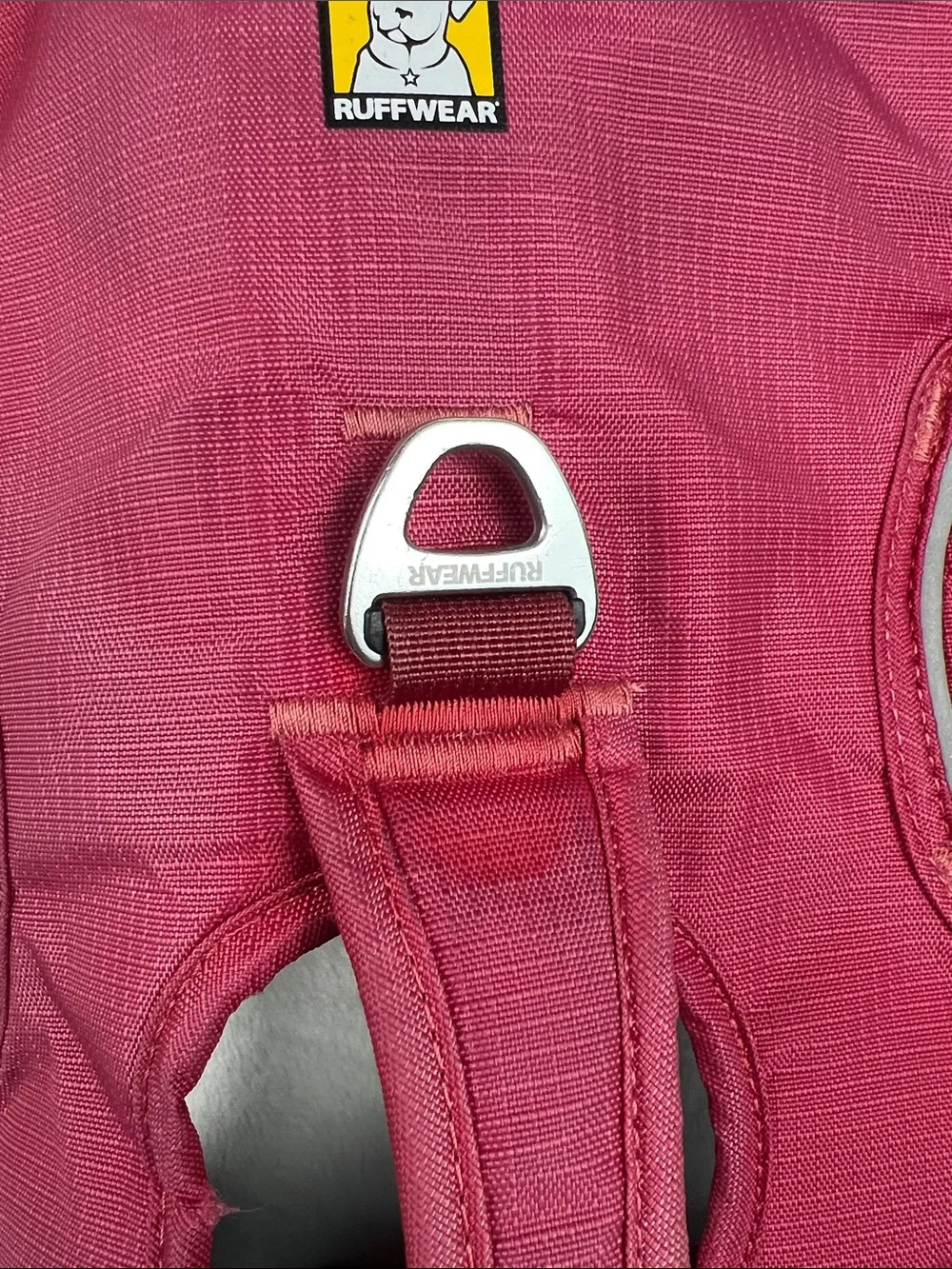Ruffwear Web Master Dog Harness Medium Red Padded Handle Aluminum V-Ring Hiking